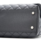 Chanel Black Large Cocohandle Bag with Lizard Handle
