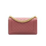 Chanel Calfskin Old medium Leboy dark pink