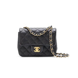 Chanel Mini Square Black  Cavier