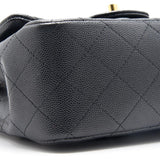 Chanel Mini Square Black  Cavier