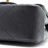 Chanel Mini Square Black  Cavier