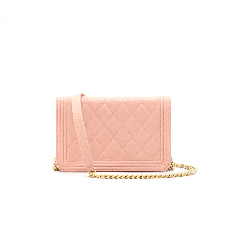 Chanel Boy Chanel Wallet on Chain cavier Pink with