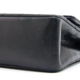 Chanel Vintage Classic Medium Double Flap Bag Black with 24K