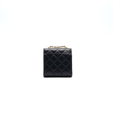 Chanel Lambskin Quilted Mini Trendy CC Chain Wallet Black