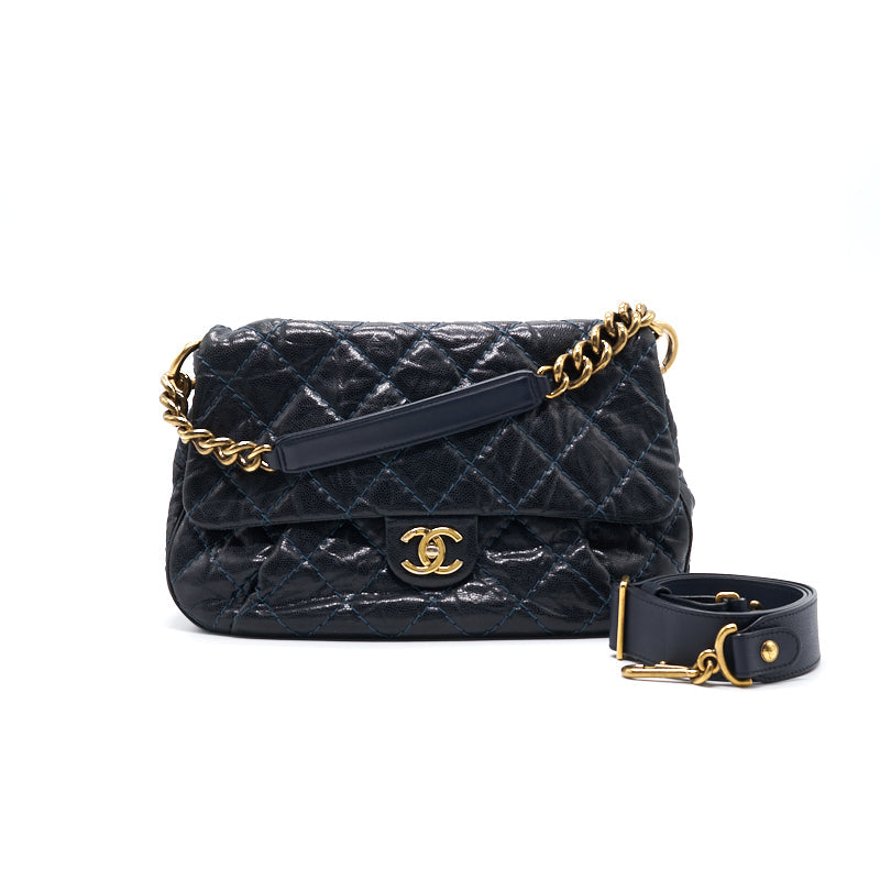 Chanel Caviar Large Flap Bag Navy with