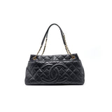 Chanel Large Black Quilted Leather CC Timeless Tote