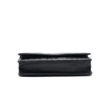 Chanel Black Embossed Camellia  Lambskin Leather Small Shoulder Bag