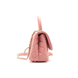 Chanel Caviar Quilted Mini Coco Handle Flap Pink