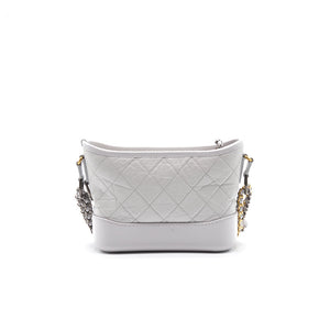 Chanel's Gabrielle Small Hobo Handbag Light Grey