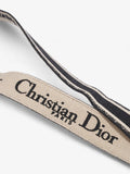 Christian Dior Adjustable Shoulder Strap with Ring Black Oblique Cotton