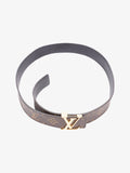 Louis Vuitton LV Initiales Reversible Belt Monogram / Black / Gold Canvas 60cm / 32"
