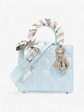 Christian Dior Lady Dior Pale Blue Lambskin Leather Small