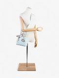 Christian Dior Lady Dior Pale Blue Lambskin Leather Small