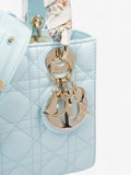 Christian Dior Lady Dior Pale Blue Lambskin Leather Small