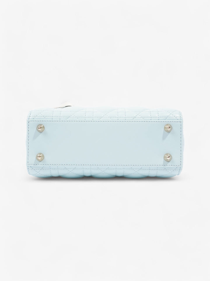 Christian Dior Lady Dior Pale Blue Lambskin Leather Small