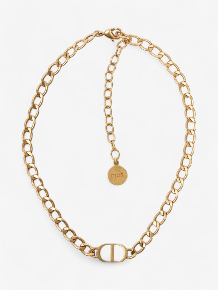 Christian Dior CD Chain Choker Gold Base Metal