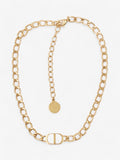 Christian Dior CD Chain Choker Gold Base Metal