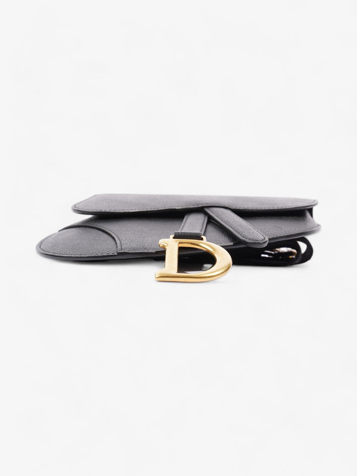 Christian Dior Saddle Belt Bag Black Leather