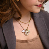 Chanel 2021 Multi Motif Crystal Gold Tone Pendant Necklace