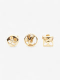 Louis Vuitton Crazy In Lock Earrings Set Gold Base Metal