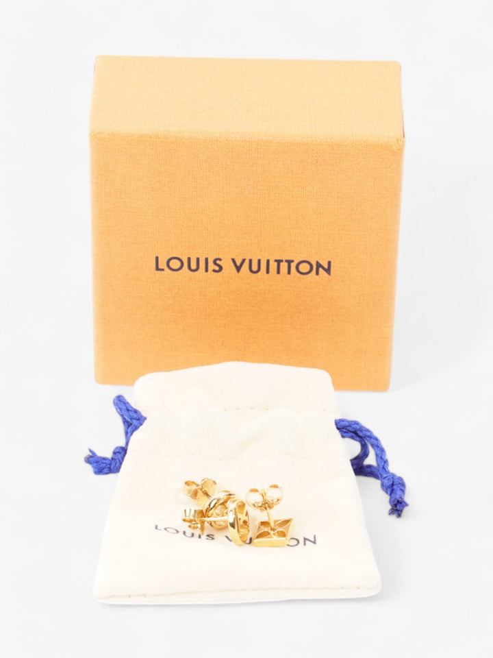 Louis Vuitton Crazy In Lock Earrings Set Gold Base Metal