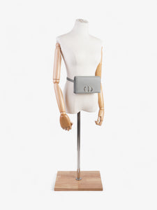 Christian Dior 30 Montaigne 2 In 1 Pouch Grey Calfskin Leather