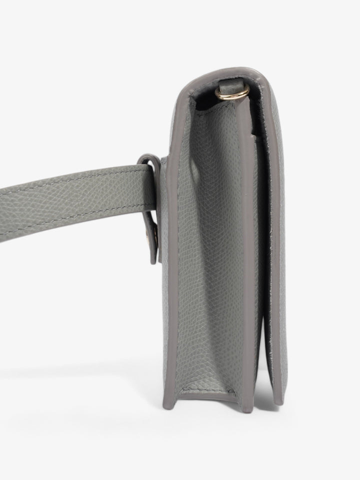 Christian Dior 30 Montaigne 2 In 1 Pouch Grey Calfskin Leather