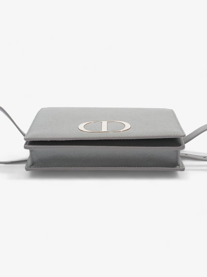 Christian Dior 30 Montaigne 2 In 1 Pouch Grey Calfskin Leather