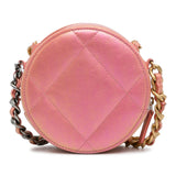 Chanel 19 Round Lambskin Clutch With Chain (SHG-62C0pv)