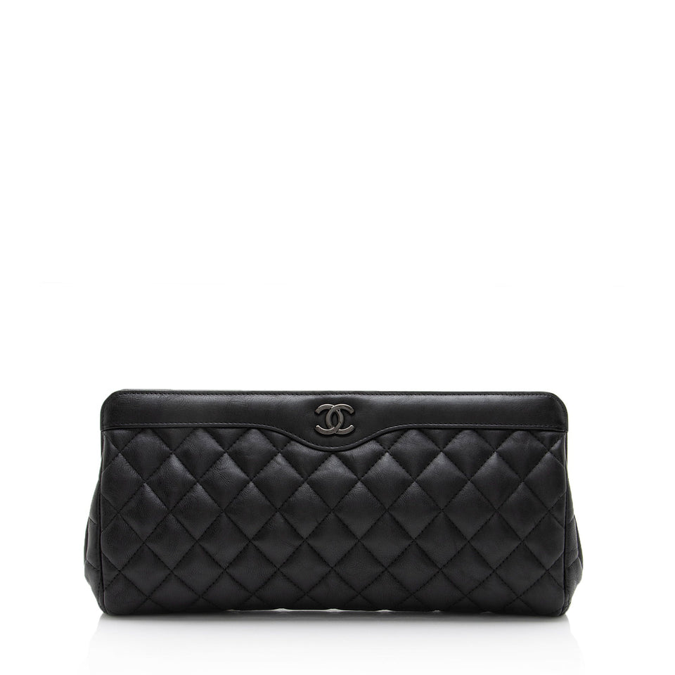 Chanel Aged Calfskin CC Frame Clutch