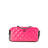 Chanel Bicolor Patent Double Zip Wallet on Chain