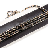 Chanel Bicolor Quilted Lambskin Chain Around Clutch