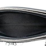 Chanel CC Calfskin and Sequin Double Zip Wallet on Chain