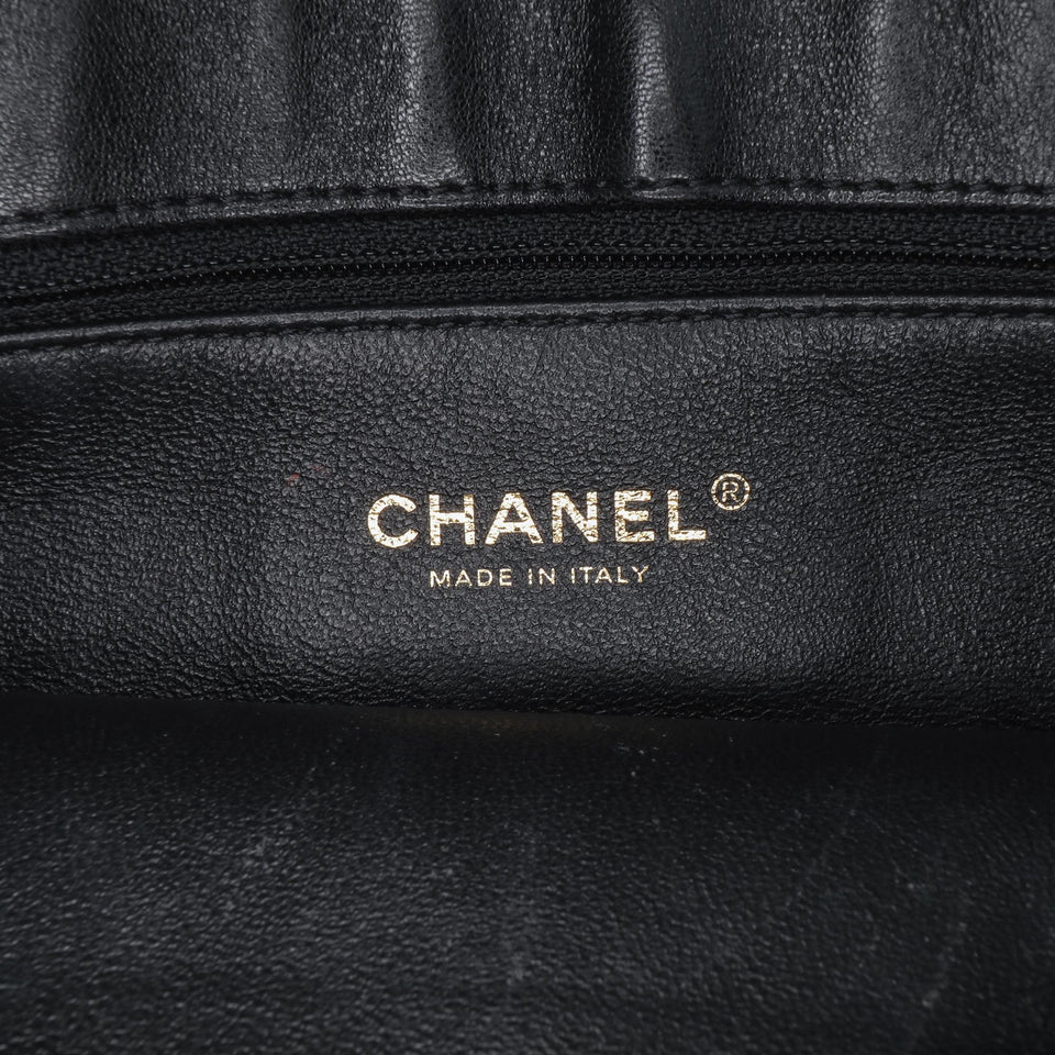 Chanel CC Chevron Calfskin Envelope Clutch