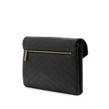 Chanel CC Chevron Calfskin Envelope Clutch