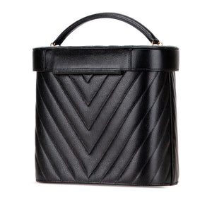 Chanel CC Chevron Caviar Turnlock Vanity Bag
