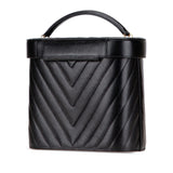 Chanel CC Chevron Caviar Turnlock Vanity Bag