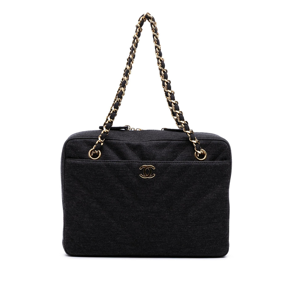 Chanel CC Chevron Jersey Camera Bag