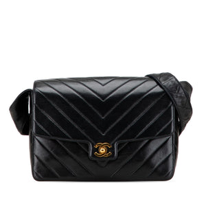 Chanel CC Chevron Lambskin Flap