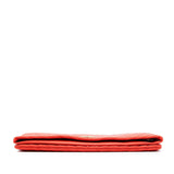 Chanel CC Chevron Lambskin Fold Over Clutch