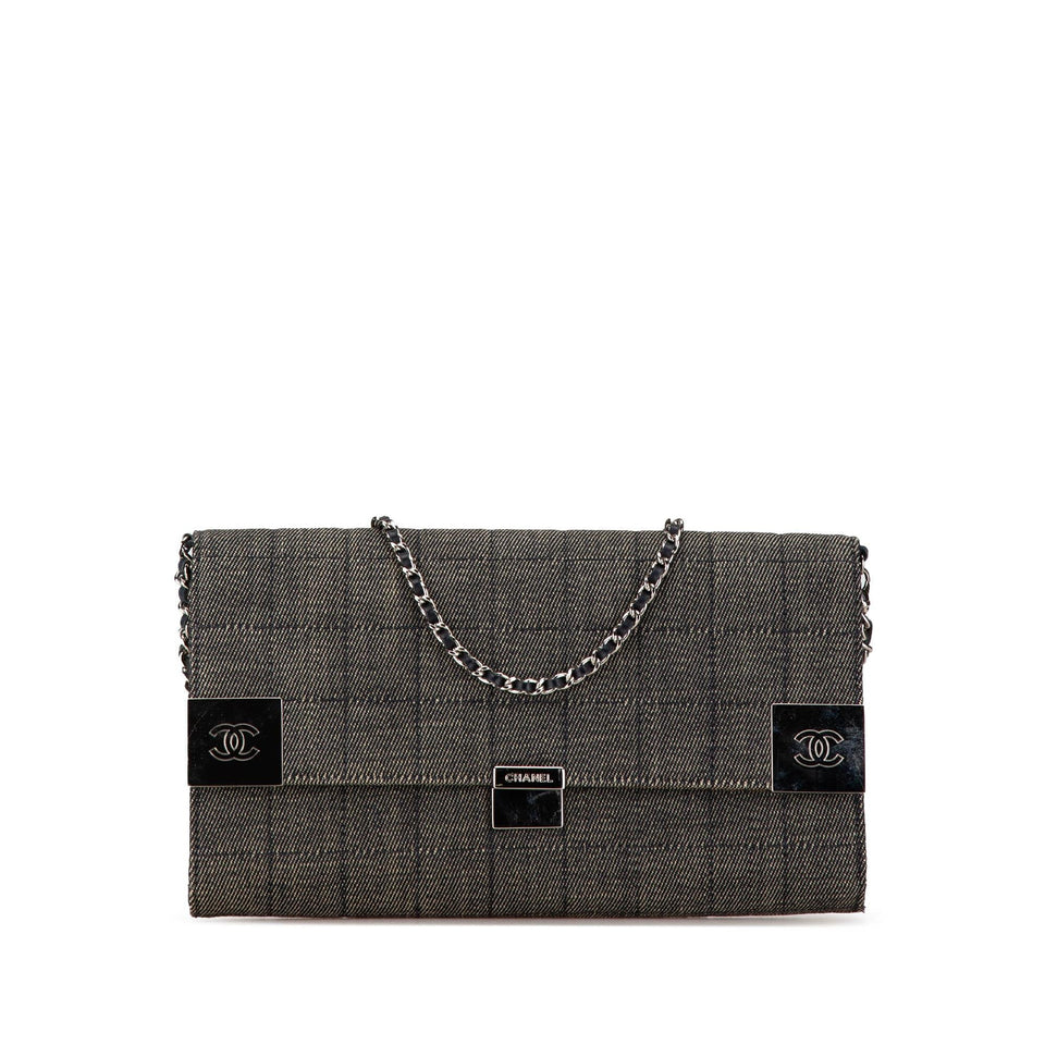 Chanel CC Choco Bar Denim Chain Flap