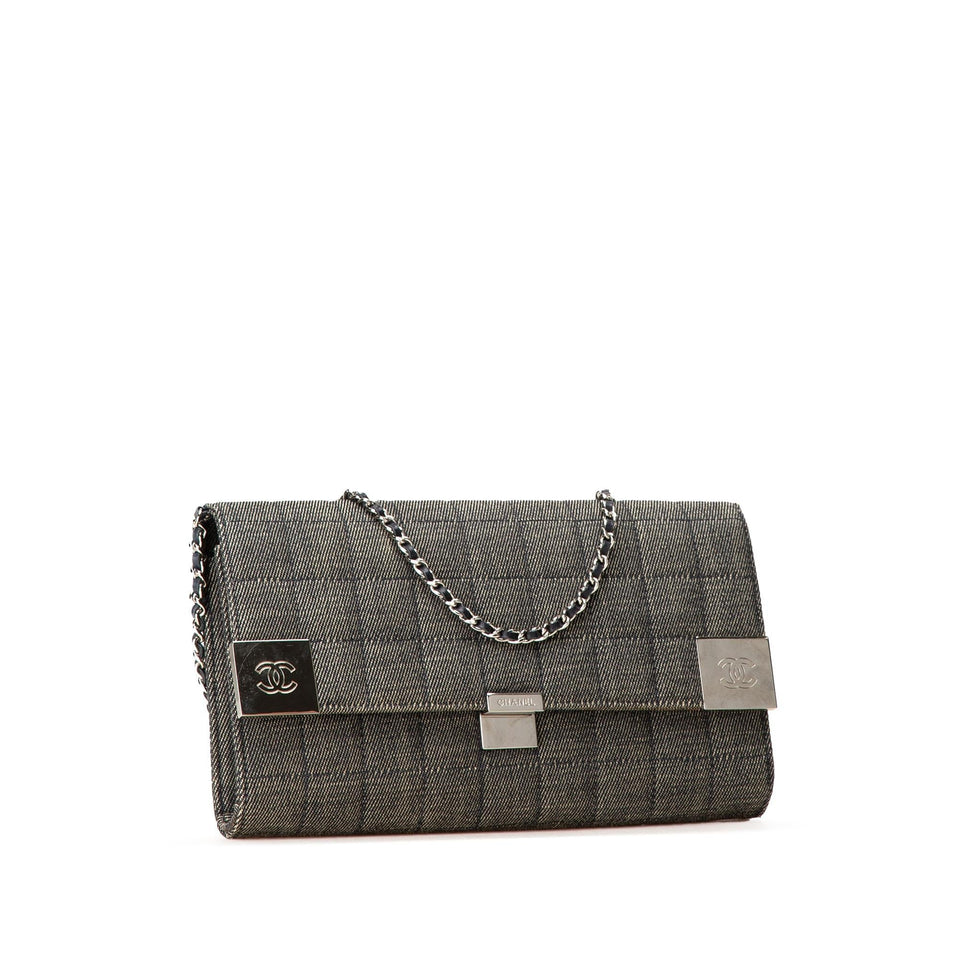 Chanel CC Choco Bar Denim Chain Flap