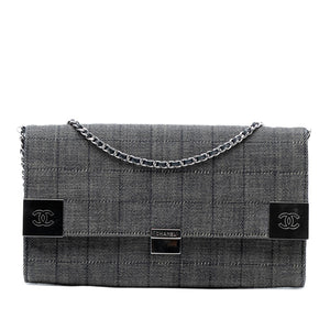 Chanel CC Choco Bar Denim Chain Flap