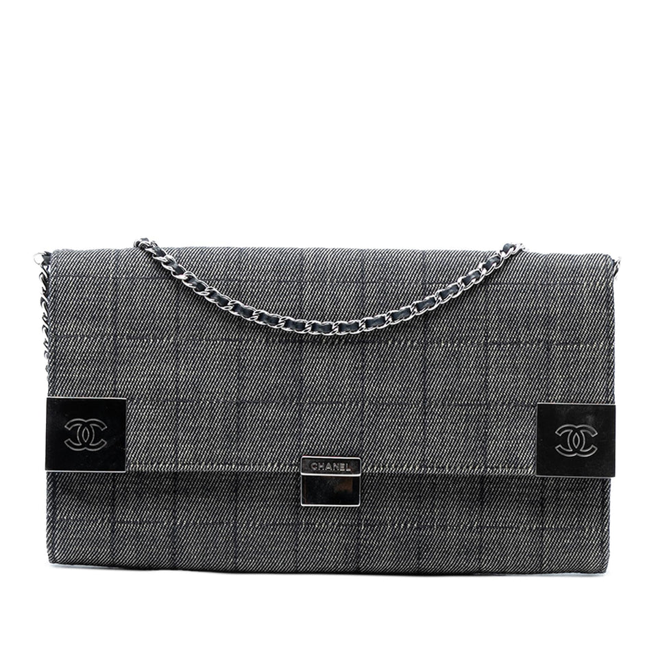 Chanel CC Choco Bar Denim Chain Flap