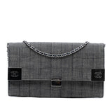 Chanel CC Choco Bar Denim Chain Flap