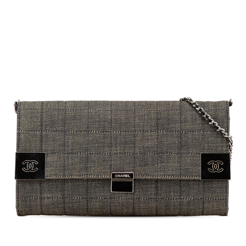 Chanel CC Choco Bar Denim Chain Flap
