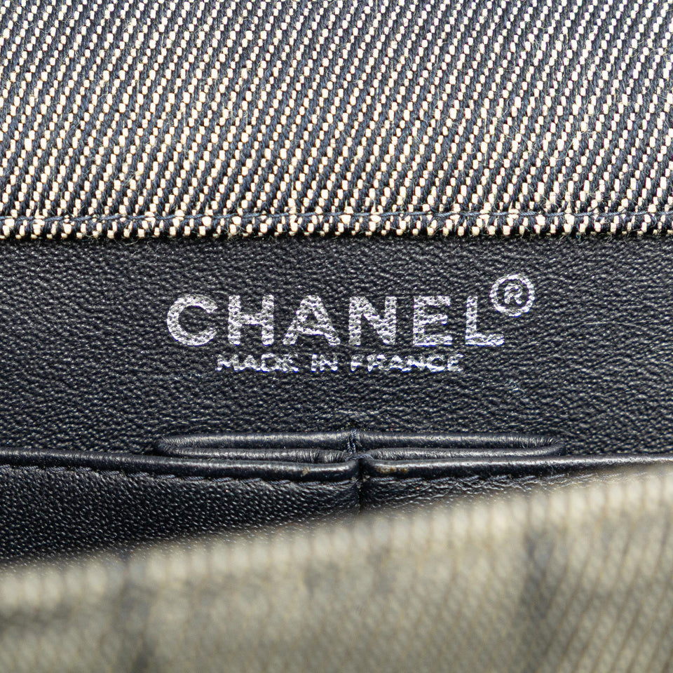 Chanel CC Choco Bar Denim Chain Flap
