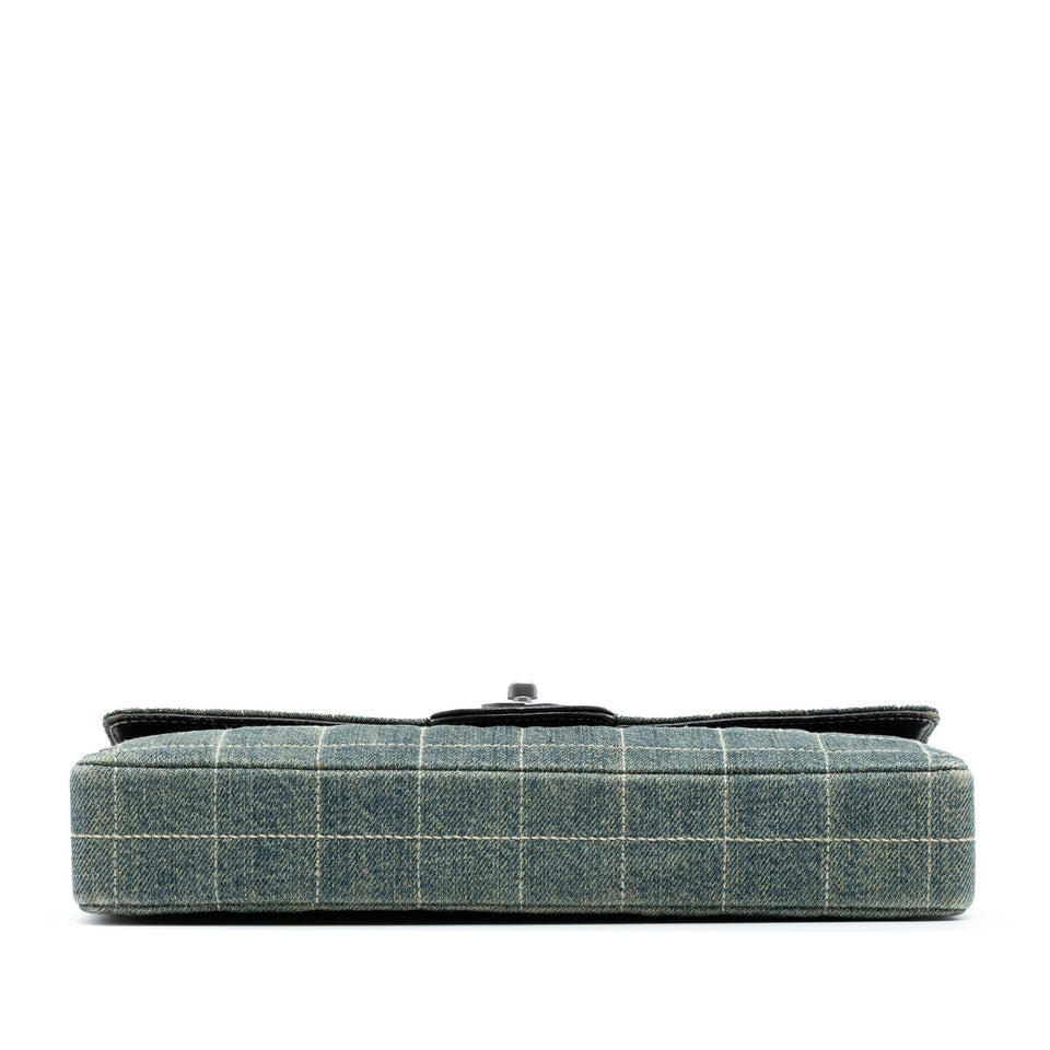 Chanel CC Chocolate Bar Denim East West Flap