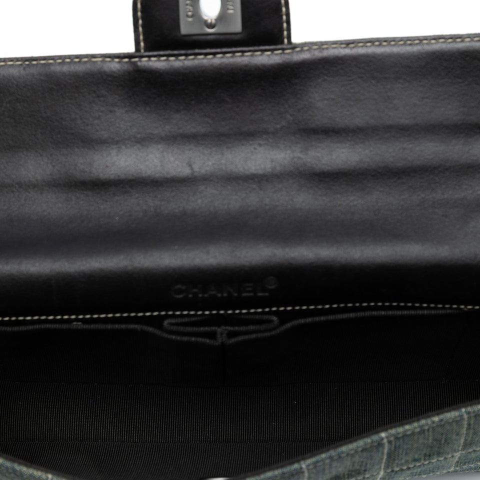 Chanel CC Chocolate Bar Denim East West Flap