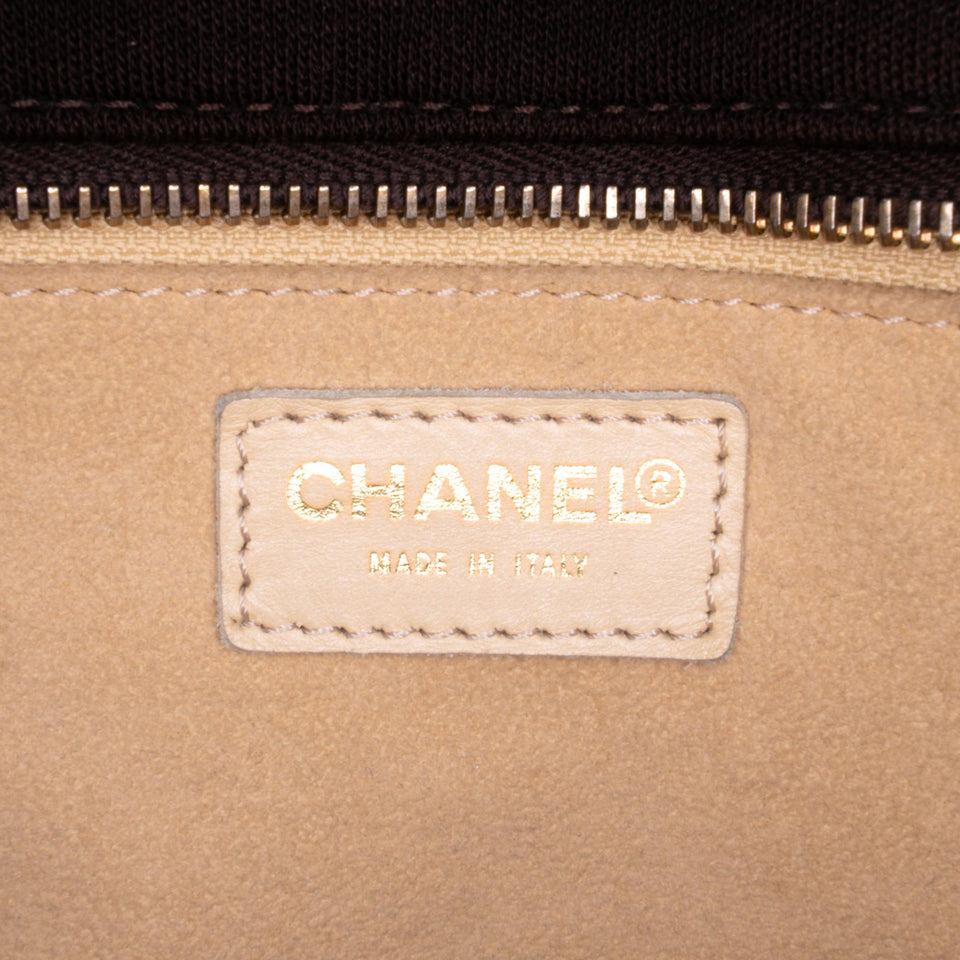 Chanel CC Chocolate Bar Jersey Tote